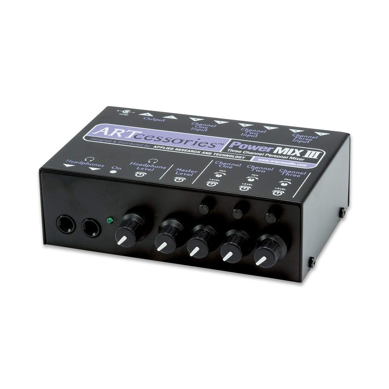 ART PowerMIX III Three Channel Personal Stereo Mixer - Image 2